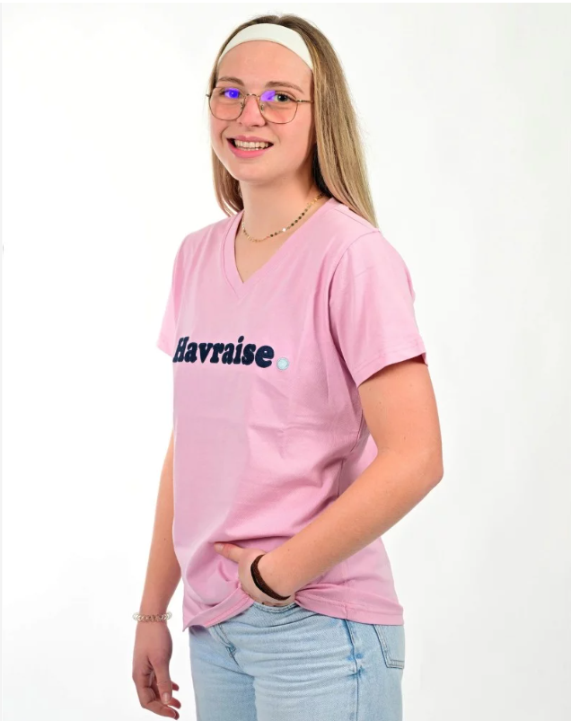 tshirt havraise rose